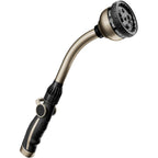 Restmo Watering Wand Heavy Duty, 15-Inch Long Hose Nozzle Sprayer | 10 Spray Patterns & Thumb Flow Control, Metal Garden Hose Wand For Water Hanging Baskets And Shrubs, Bronze