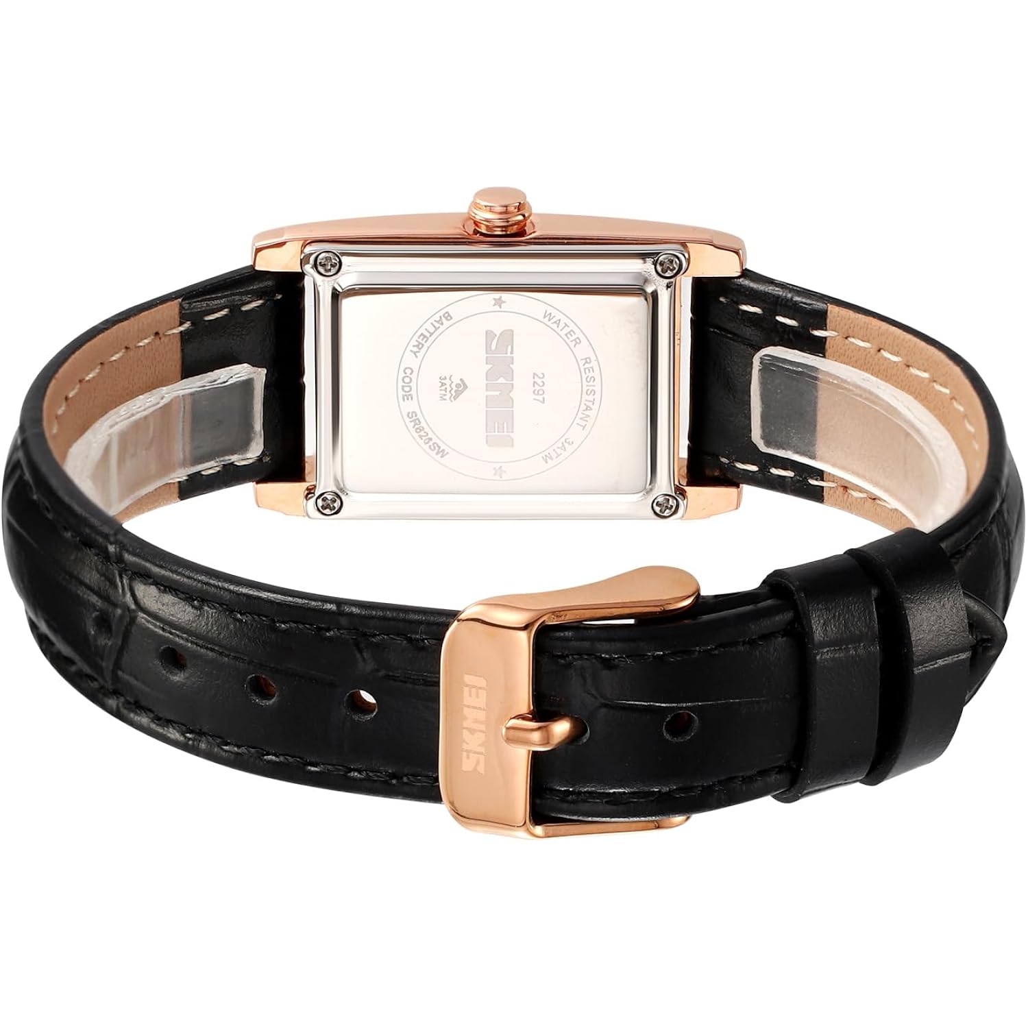 Fanmis Vintage Women'S Rectangle Wristwatch Classic Ladies Analog Quartz Watch Ultra-Thin Ladies Bangle Bracelet Watch Female Business Dress Watches With Leather Strap