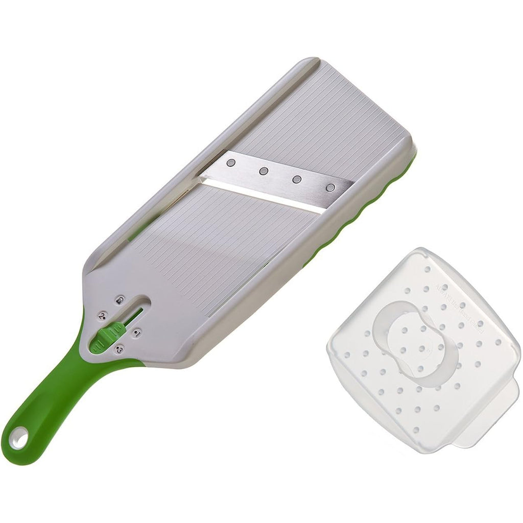 Prepsolutions Adjust-A-Slice Mandoline Slicer, Green – Adjustable Thickness, Perfect For Vegetables, Fruits, And More