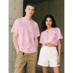 Mens Crew Neck T Shirts - Lightweight Short Sleeve Fresh Fashion Print Hipster T-Shirt Tie-Dye