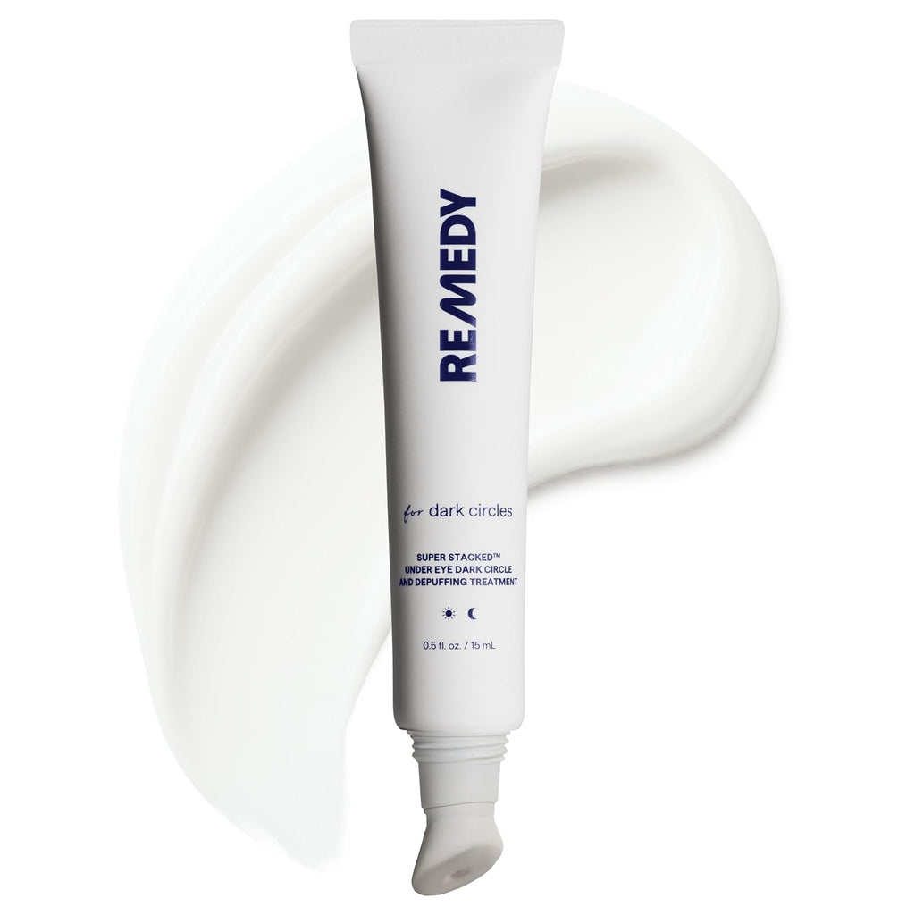 Remedy Dark Circles Reducing Advanced Eye Cream | Undereye Discoloration Treatment | Caffeine, Kojic Acid, Niacinamide, Marine Algae Complex | By Dermatologist Dr. Shah, 0.5 Fl. Oz