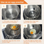 Large 3.5" Nonstick Egg Rings Set Of 4, Round Crumpet Ring Mold Shaper For English Muffins Pancake Cooking Griddle - Portable Grill Accessories For Camping Indoor Breakfast Sandwich Burger