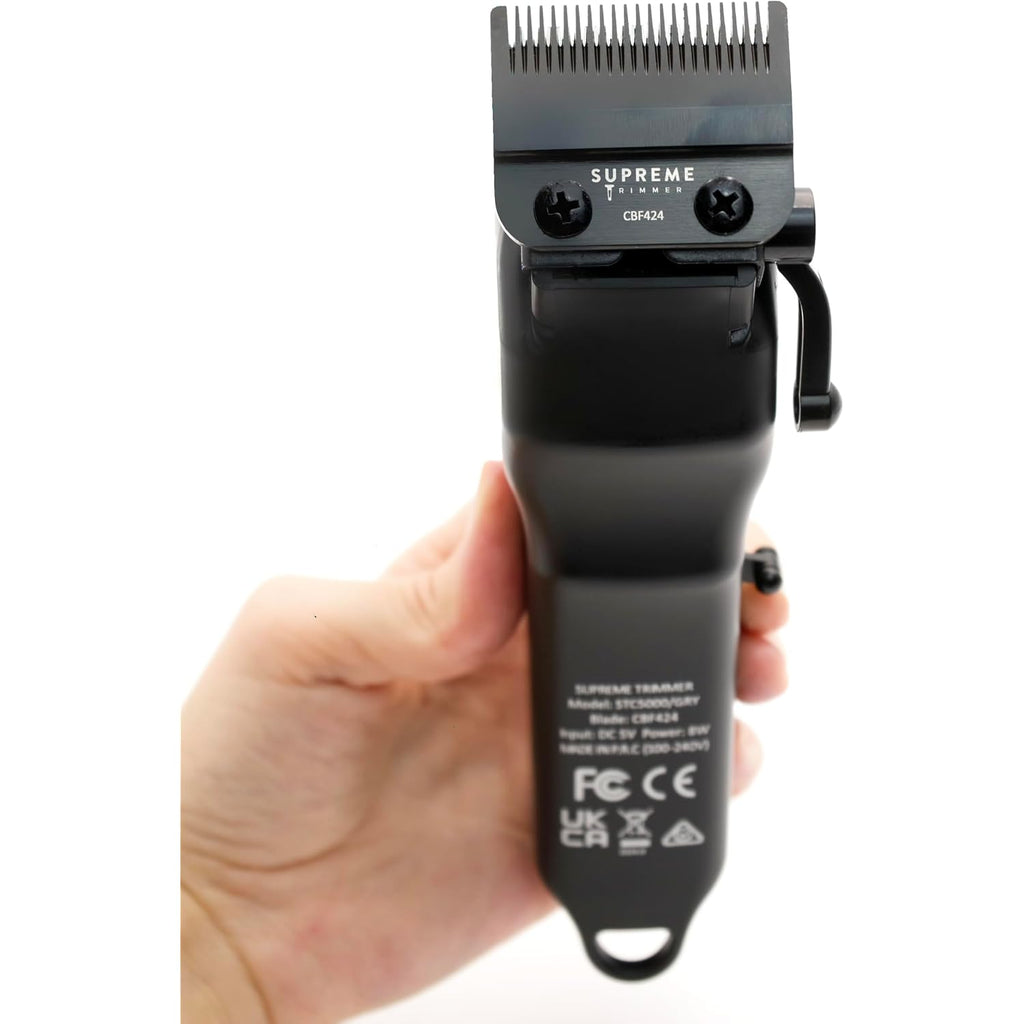 Supreme Trimmer 3-In-1 Barber Bundle | Pro Clipper Lite, T-Shaper Trimmer & Crunch Foil Shaver | Professional Beard Trimmer Men’S Hair Clipper Kit | Black