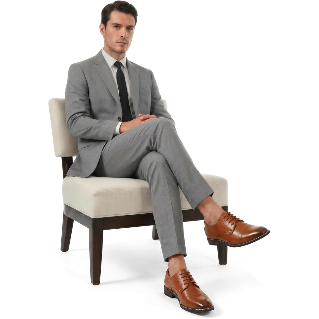 Mens Dress Shoes Wingtip Formal Oxford Shoes For Business Wedding