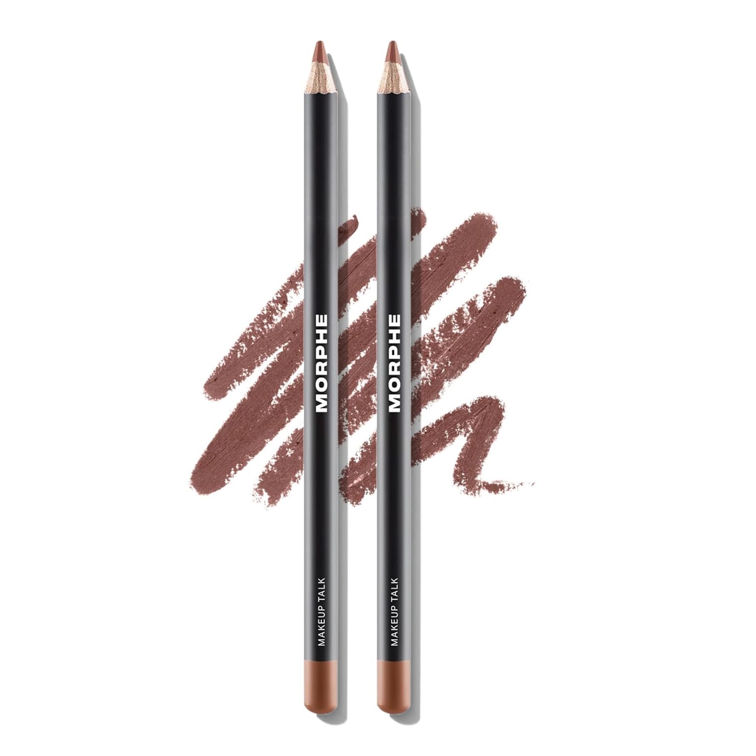 Morphe Color Pencil Bundle - Cream Lip Liner Pencil with a Zero-Tugging Formula - Effortlessly Lines, Defines & Shapes Lips - Makeup Talk (2 Count)