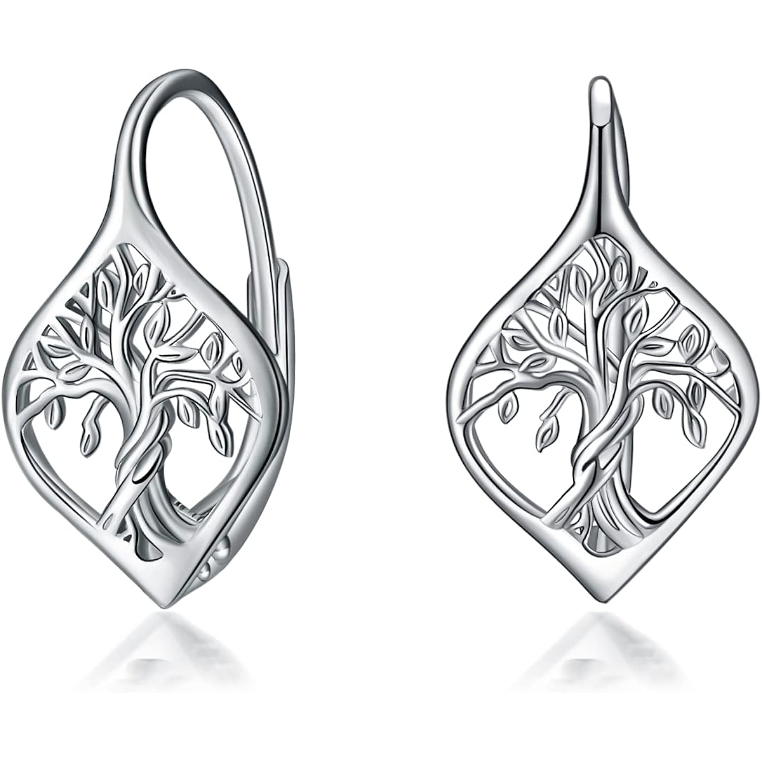 WINNICACA Leverback Earring for Women 925 Sterling Silver Dangle Drop Hoop Earrings Jewelry Gifts for Women Her Wife Birthday Anniversary Graduation Mothers Day Gifts for Mom