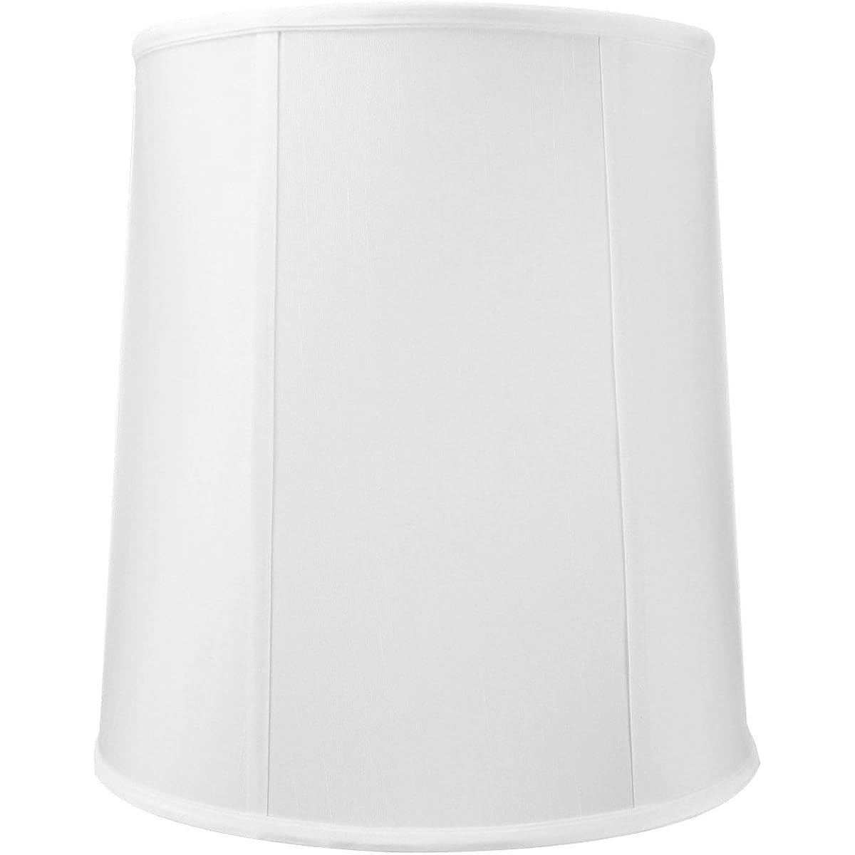12”X14”X15" Prestige Drum Lampshade With Brass Spider Fitter - Perfect For Table And Desk Lamps - Medium Drum Cylinder, White Shantung Fabric