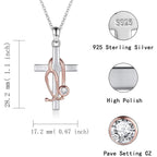 Sterling Silver Stethoscope Cross Necklace Earrings Bracelet Ring Women Medicine Pendant Jewelry Nurse Doctor Graduation Gift for Medical Student