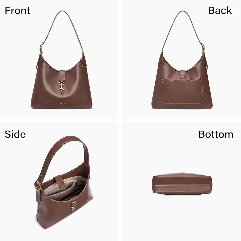 Cluci Womens Purses And Handbags, Soft Vegan Leather Hobo Bags With Adjustable Strap, Lightweight Slouchy Shoulder Bag