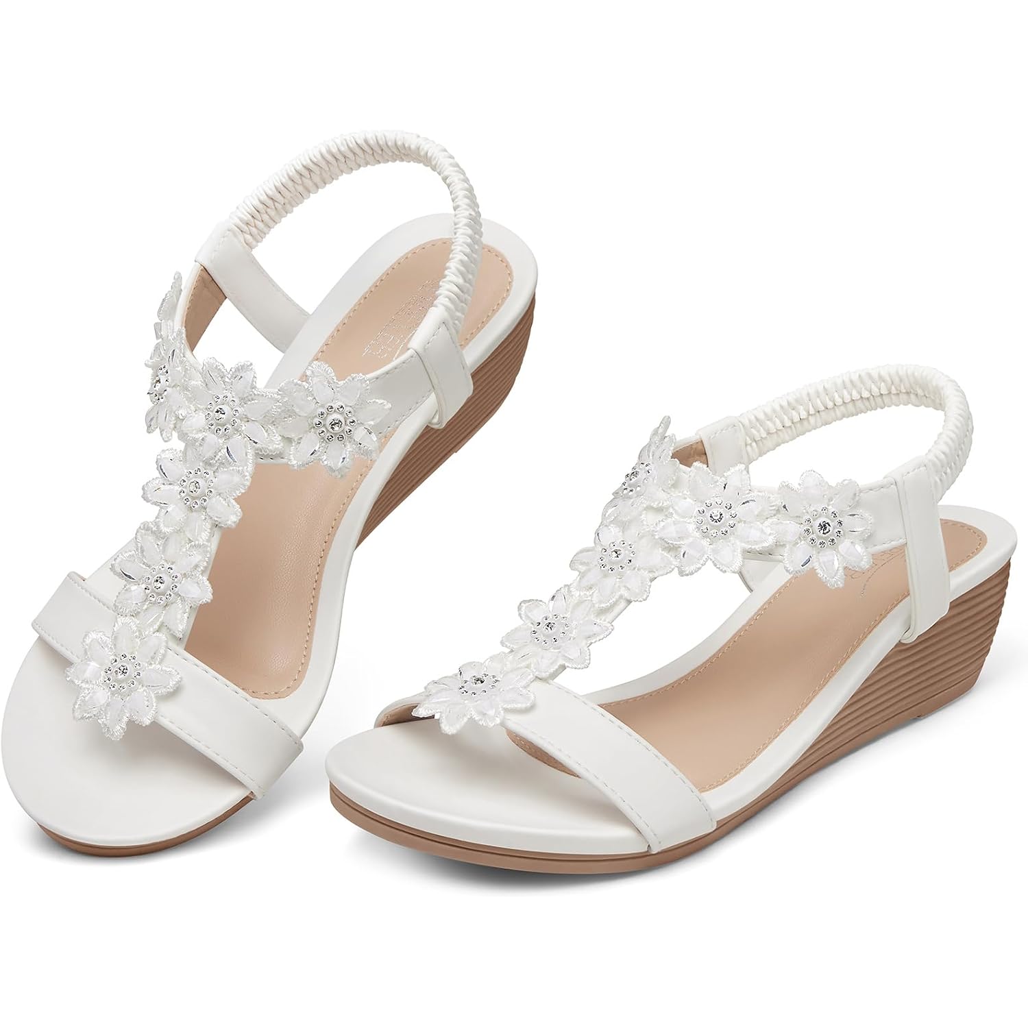 Shibever Wedge Sandals For Women Dressy: Summer Platform Comfortable Low Wedges Womens Sandal