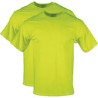 Gildan Unisex Adult Dryblend Workwear T-Shirts With Pocket, 2-Pack