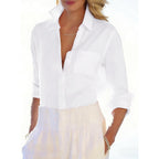 Button Down Shirts for Women Long Sleeve Dress Shirt Wrinkle Free Collared Work Shirt Casual Office Blouse Top