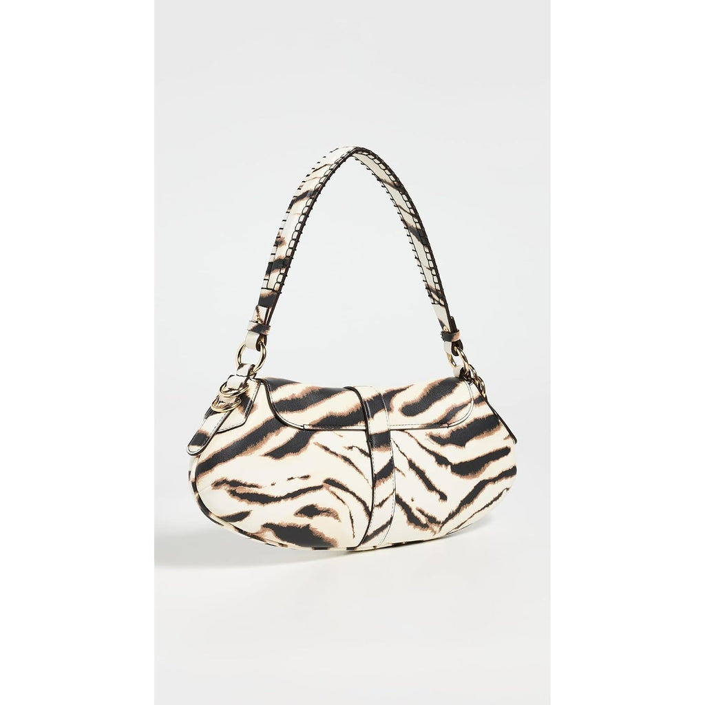 Ganni Women'S Kat Zebra Shoulder Bag
