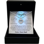 TRYNDI To My Daughter Necklace from Dad - Christmas Gifts for Daughter, Granddaughter, Daughter-In-Law, Women's Jewelry Gifts for Women Birthday, Valentine's Day, Mother's Day