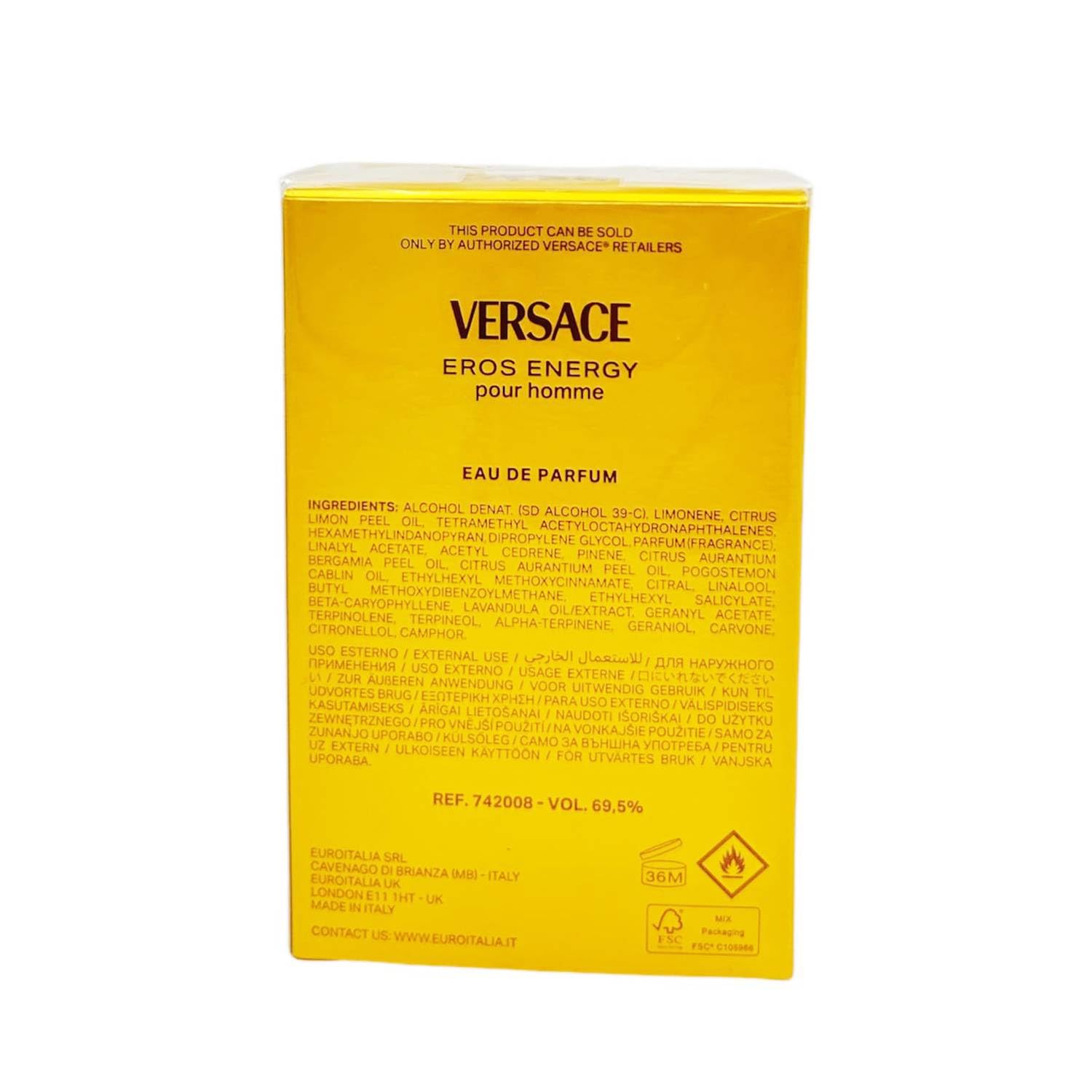 Versace Eros Energy For Men 3.4 Oz Eau De Parfum Spray