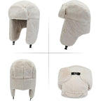 Peicees Winter Hats for Men Womens Fur Hats Russian Ushanka Trapper Hat with Ear Flaps Warmer for Adult