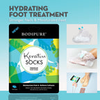 Bodipure Premium Foot Mask Keratin Socks | At Home Spa Moisturizer Socks for Dry Cracked Feet, Callus & Heel Softening | Easy-to-Use Pedicure Foot Repair | Chemical-free Feet Treatment | 12 Pairs