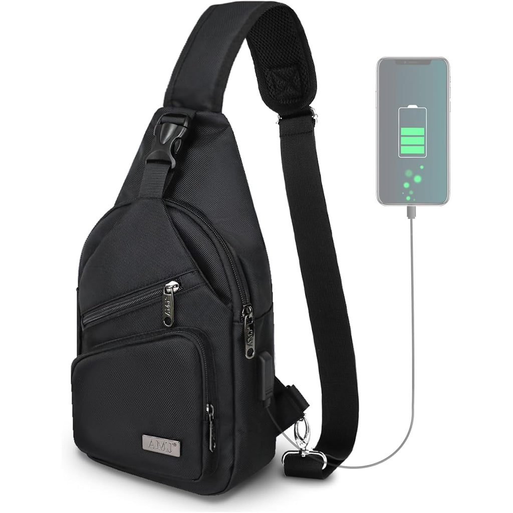 Crossbody Sling Bag Men Women, Casual Shoulder Backpack, Chest Daypack Satchel For Hiking Travel