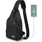 Crossbody Sling Bag Men Women, Casual Shoulder Backpack, Chest Daypack Satchel For Hiking Travel