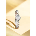 Jiandun Vintage Women'S Oval Bracelet Watch, Waterproof Stainless Steel Band With Adjustment Tool, Retro Ladies Quartz Wristwatch, Perfect For Daily Wear And Special Occasions