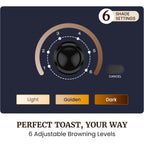 Elite Gourmet 2-Slice Cool Touch Toaster – 6 Browning Levels, Extra Wide 1.25” Slots for Bagels & Thick Bread, Cancel Function, Compact, ETL Certified, Black