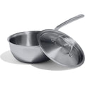 Made In Cookware | 2 Quart Stainless Steel Saucier Pan | 5 Ply Stainless Clad | Professional Cookware | Crafted in Italy | Induction Compatible