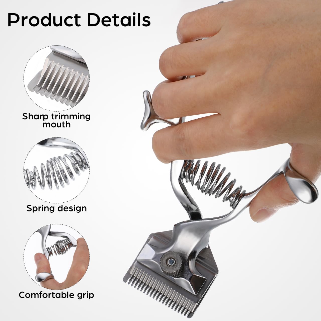 Frcolor Old Fashion Manual Hair Clipper And Trimmer Manual Trimmer Barber Tool Stainless Steel Vintage Hairdressing Scissor For Grooming And Hair Cutting