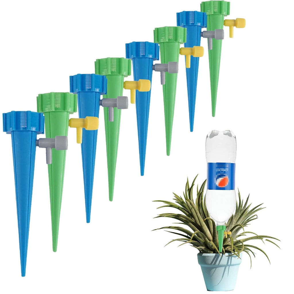 Labota 24 Pack Self Watering Spikes For Plant, Outdoor Automatic Plants Waterer, Insert Devices With Adjustable Vavle Switch For Garden Water Planter System Indoor & Outdoor