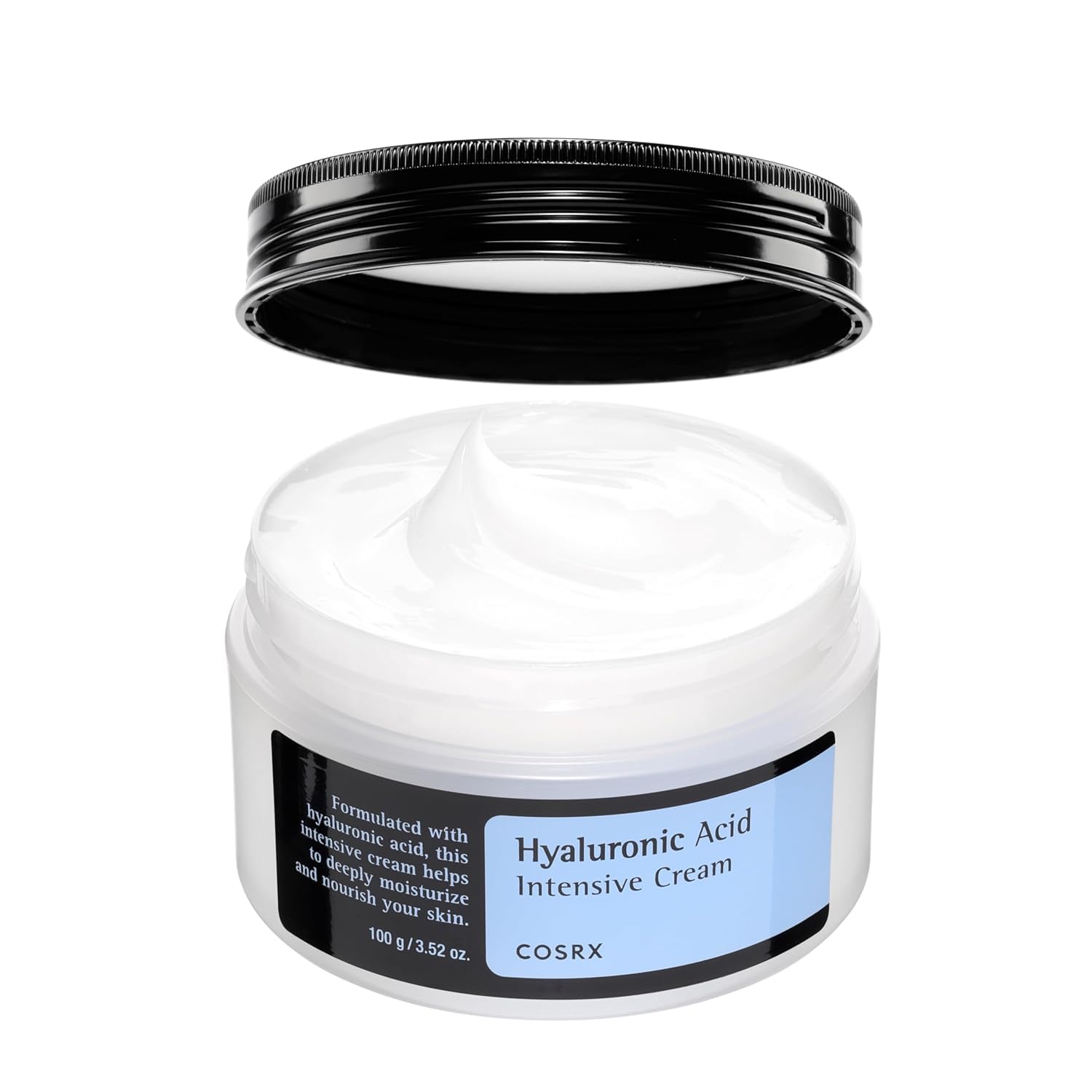 COSRX Hyaluronic Acid Moisturizing Cream, Lightweight, Non-Greasy, Long-lasting Hydration for Glass Skin, Daily Moisturizer for Sensitive Skin, Moisture Barrier Repair, Korean Skin Care, 3.52 oz