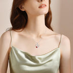 Love Heart Pendant Necklaces for Women, Mother's Day Gifts for Mom Grandma Wife from Daughter Son, I Love You Mom (With gift box)