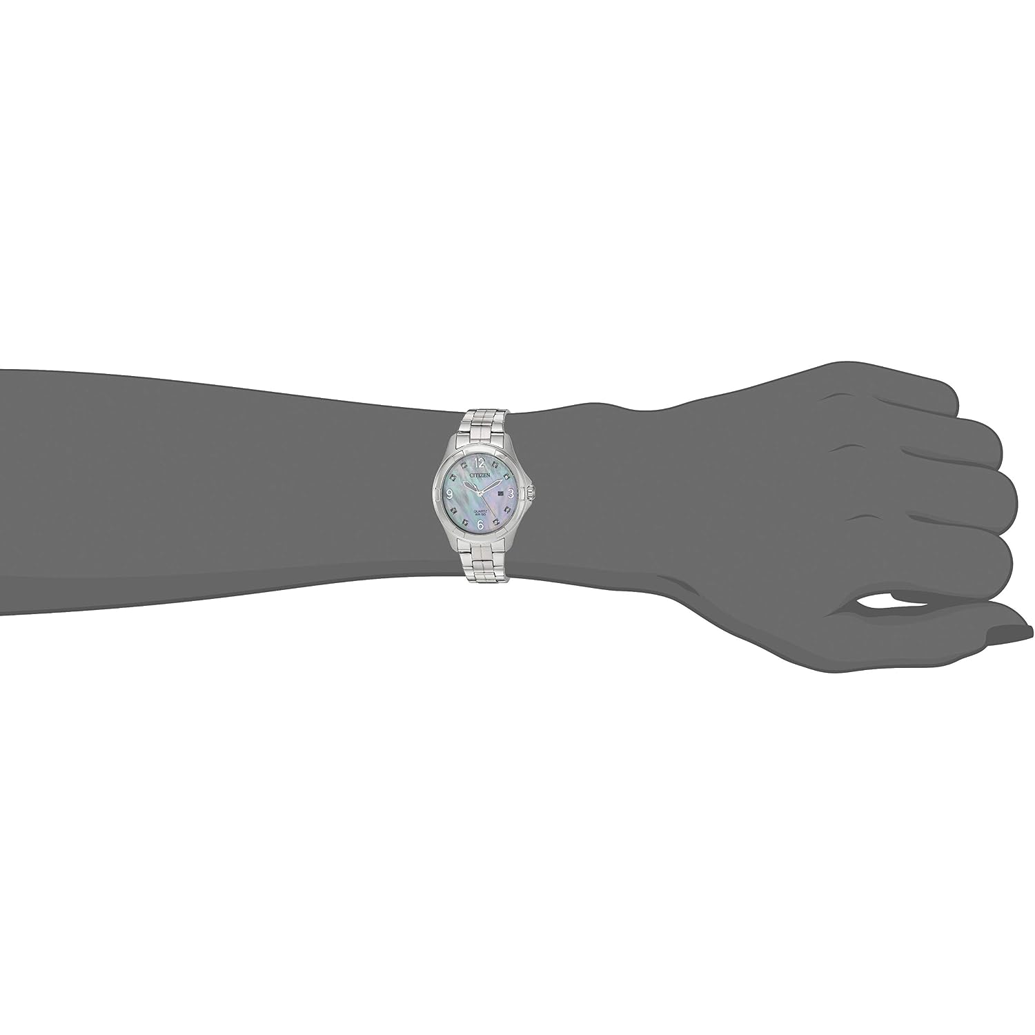 Citizen Quartz Womens Watch, Stainless Steel, Crystal