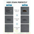 Amoami Coffee Mat Dish Drying Mat For Kitchen Counter-Bar Accessories, Hide Stain, Rubber Backed, Absorbent, Fit Under Coffee Maker, Espresso Machine, Pot, Dish Rack, 12"X19", Dark Grey