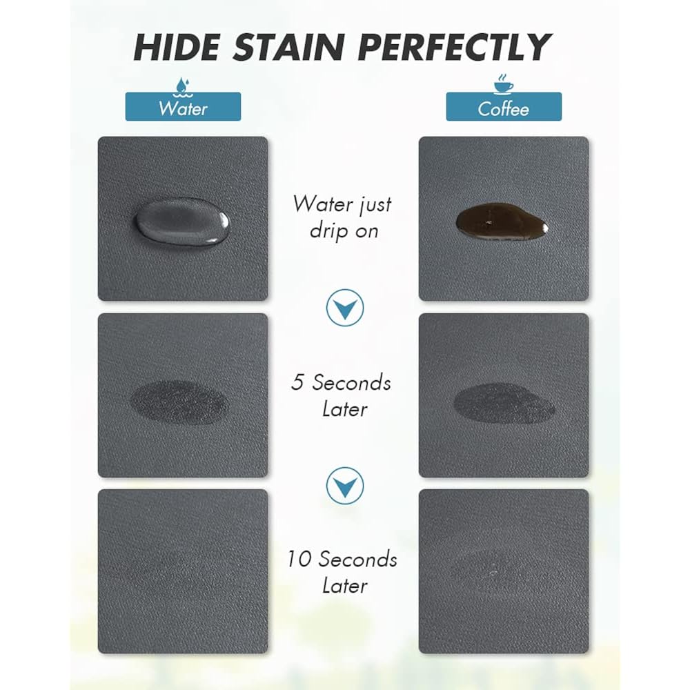Amoami Coffee Mat Dish Drying Mat For Kitchen Counter-Bar Accessories, Hide Stain, Rubber Backed, Absorbent, Fit Under Coffee Maker, Espresso Machine, Pot, Dish Rack, 12"X19", Dark Grey