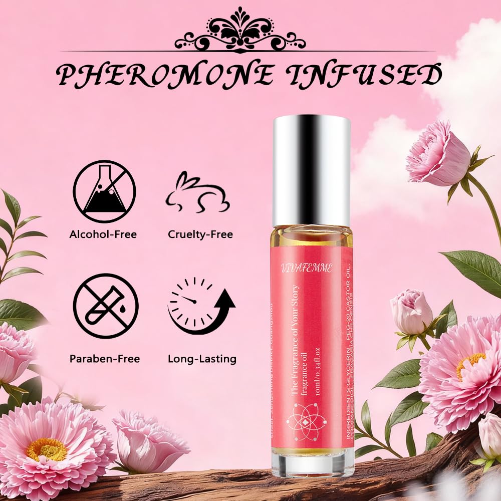 Pheromones Perfumes for Women, Long Lasting Roll On Perfume Oil, Travel Size to Amplify Your Charm and Boost Social Interactions, Attract Men with Our Premium Cologne Perfume Oil
