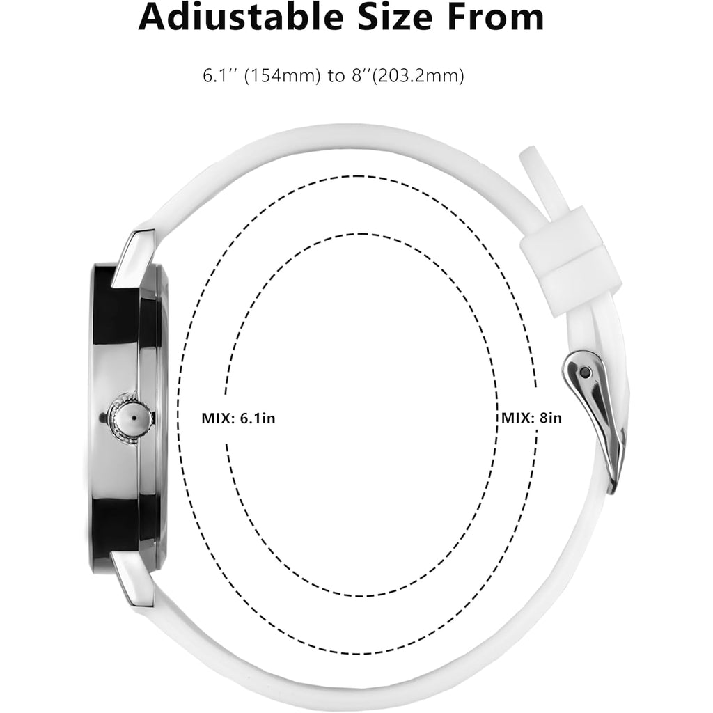 Women's Analog Nurse Watch with Second Hand for Nursing, 12/24 Time, Silicone Band, Easy Read