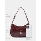 Women'S Retro Vintage Zipper Shoulder Bag Adjustable Strap Elegant Underarm Purse Handbags