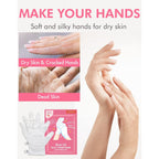 DERMAL Moistfull Silky Foot Socks & Hand Gloves Mask Combo 6 Pack - for Dry Feet and Hands - Home Spa Treatment - Dermatologist Tested, Cruelty Free, Korean Beauty
