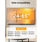 43 50 55 Inch Fixed Low Profile Tv Wall Mount For 24-65 Inch Led/Lcd & Flat/Curved Tvs, Universal Wall Mount Bracket With Safe Lock, Max Vesa 400X400Mm, Up To 99Lbs & 16 '' Stud