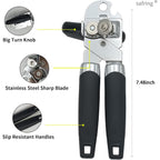 Can Opener Manual, Handheld Strong Heavy Duty Stainless Steel Can Opener, Comfortable Handle, Sharp Blade Smooth Edge, Can Openers With Multifunctional Bottle Opener
