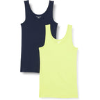 Amazon Essentials Women'S Slim-Fit Ribbed Scoop Neck Tank Tops, Pack Of 2