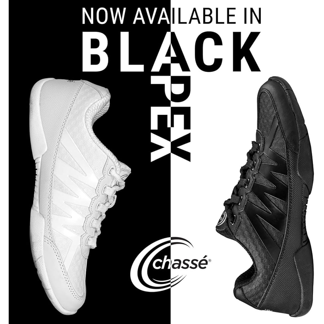 Chassé Apex Cheerleading Shoes - White And Black Cheer Shoes For Girls