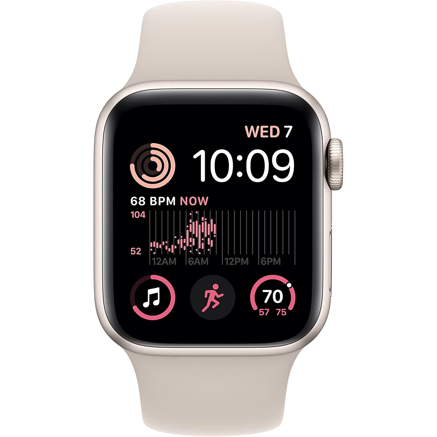 Apple Watch Se 2Nd Gen (Gps, 40Mm) - Starlight Case With Starlight Sport Band S/M (Renewed)