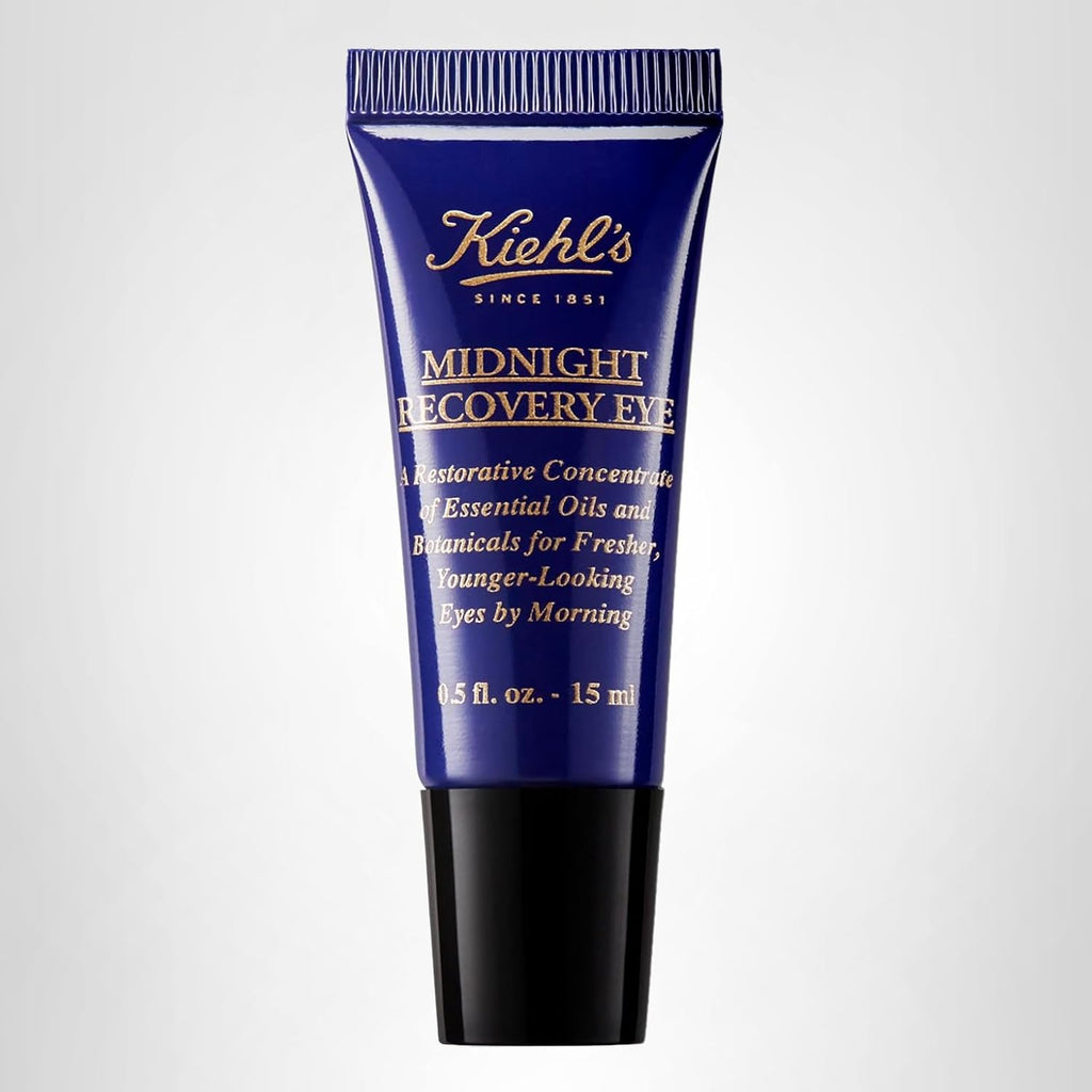 Kiehl'S Midnight Recovery Eye Cream For Dark Circles & Eye Puffiness, Nightime Eye Treatment, Smooths Undereye, With Butcher'S Broom Extract, Lavender Essential Oil & Evening Primrose Oil - 0.5 Fl Oz