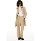 Orolay Women'S Single Breasted Trench Coat Mid Long Classic Lapel Windproof Slim Outerwear Coats