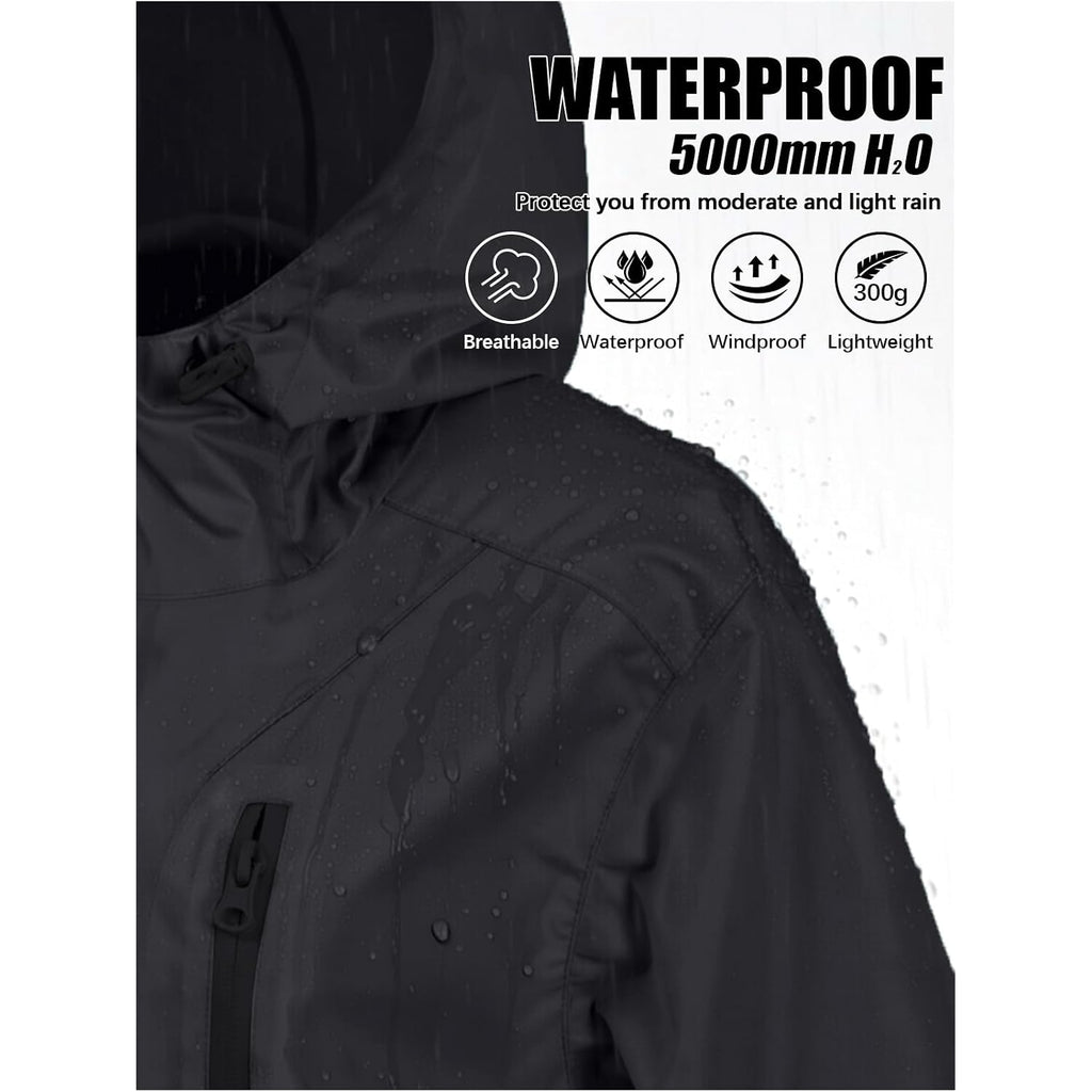 Lightweight Rain Jacket Women Packable Wind Breaker Light Rain Jacket Women Waterproof Travel Raincoat S-Xxl