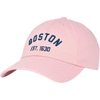 Boston EST 1630 Dad Hat, Cotton Baseball Cap, Adjustable Metal Buckle, Unisex Pink