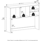 Furinno Classic Desk Shelf, 4-Shelf Desktop Hutch, Book Shelf, Desk Organzier, For Office Supplies, Office Desk Accessories, White