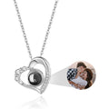 Easycosy Personalized Picture Necklace, Mothers Day Gifts for Mom Wife, Projection Necklace with Photo Inside - Custom Heart Pendant Necklace - Love Memorial Jewelry Gifts for Girlfriend Her Birthday Anniversary