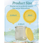 12 Pack Silicone Oui Yogurt Jar Lids with 12 Labels, Food-Grade Lids for 5Oz Oui Yogurt Jars, Reusable Silicone Canning Covers Perfect for Oui Yogurt Bottle(Jar not Includ)