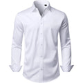 Mens Wrinkle-Free Dress Shirts Long Sleeve Stretch Flex Button Down Shirt | Regular Fit, Back Darts, Crisp Collar, Adjustable Cuffs, Easy Care, Business Casual, Button Up, Professional, Wedding, Prom